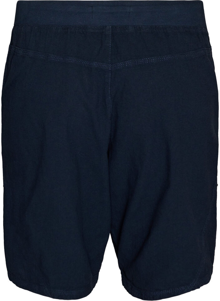 L&oslash;se shorts i bomuld med lommer, Bl&aring;, Packshot image number 1