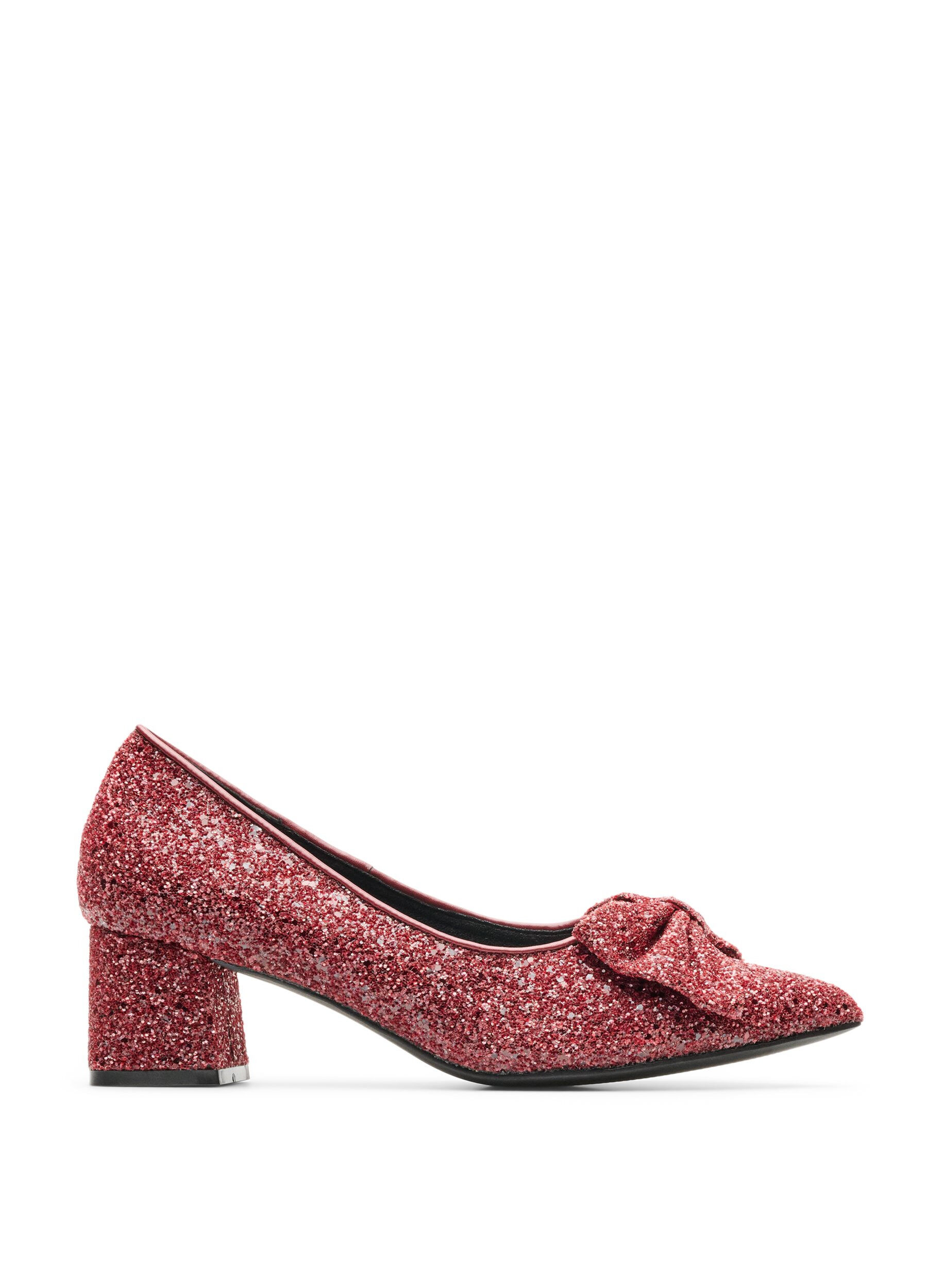 Extra Wide Fit - Glitter pump med sl&oslash;jfe