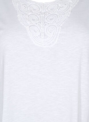 Ærmeløs top i bomuld, Bright White, Packshot image number 2