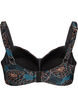 Bikini overdel med vattering og print, Bl&aring;, Packshot image number 1