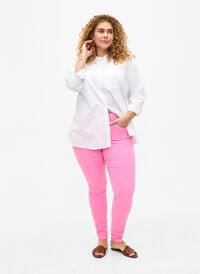 Super slim fit Amy jeans med høj talje, Rosebloom, Model