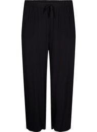 L&oslash;se viskosebukser med lommer, Sort