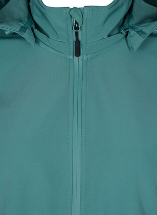 Softshell jakke med aftagelig hætte, Sagebrush Green, Packshot image number 2