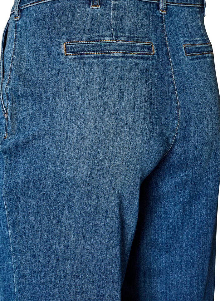 Wide fit Myra jeans med h&oslash;j talje, Bl&aring;, Packshot image number 3
