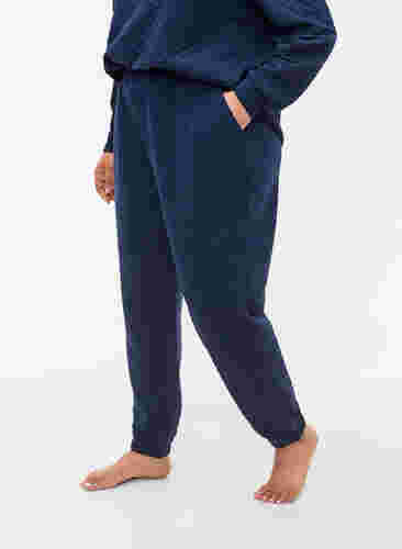 Quiltede sweatpants med lommer, Navy Blazer, Model image number 2