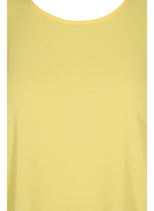 Bluse med korte ærmer og rund halsudskæring, Goldfinch, Packshot image number 2