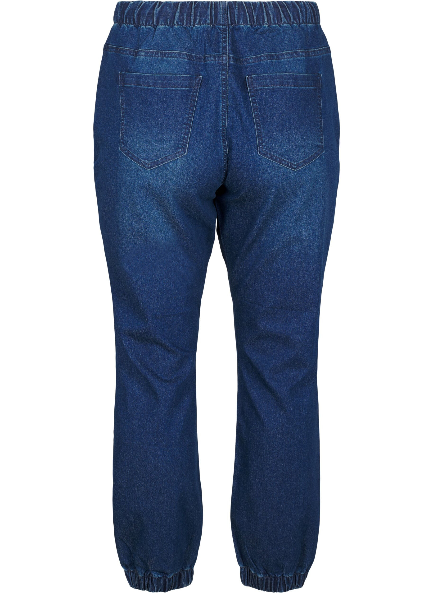 ZizziDenimjoggers med lommer, Bl&aring;, Packshot image number 1