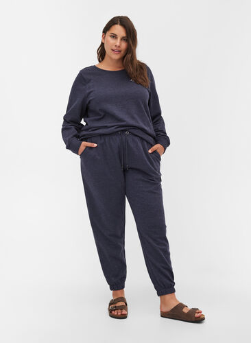 Løse sweatpants med lommer, Night Sky Mel, Model image number 0