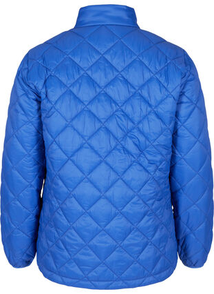 Quiltet letvægts jakke med lynlås og lommer , Dazzling Blue, Packshot image number 1