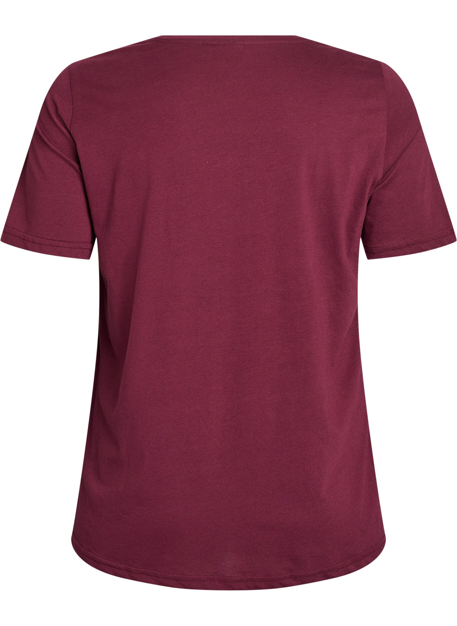 ZizziT-shirt med motiv, R&oslash;d, Packshot image number 1