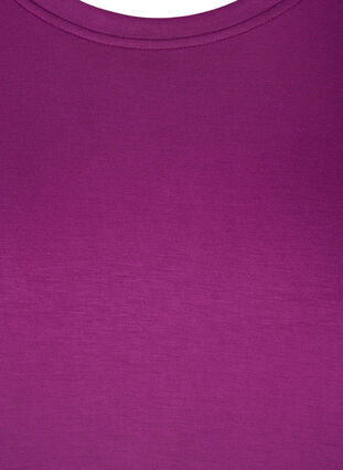 Sweatbluse med rund hals og lange ærmer, Dark Purple, Packshot image number 2