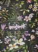 Bluse med blomsterprint og V-udsk&aelig;ring, Sort, Packshot image number 2
