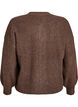 Ribstrikket cardigan med knapper, Brun, Packshot image number 1