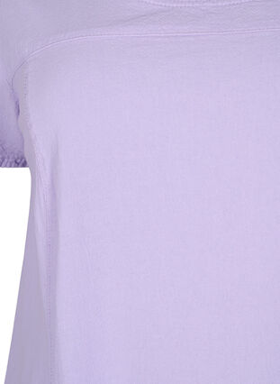 Kortærmet kjole i bomuld, Lavender, Packshot image number 2