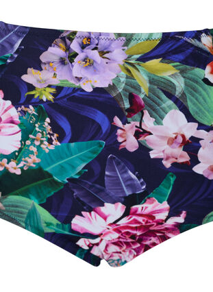 Højtaljet bikini underdel med blomsterprint, Flower Print, Packshot image number 2