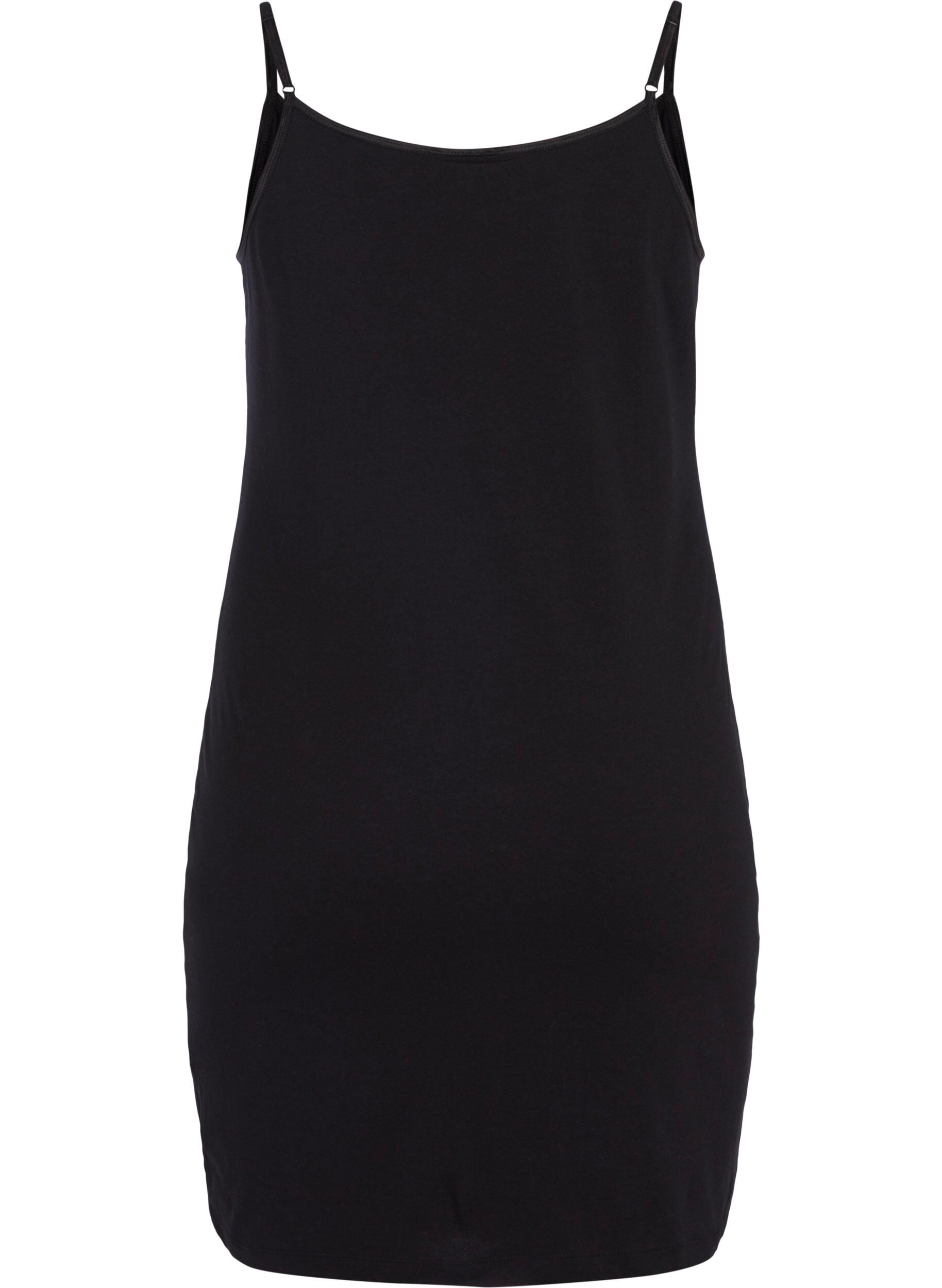 ZizziLang basis top i bomuld, Sort, Packshot image number 1