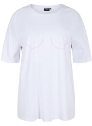 Støt Brysterne - T-shirt i bomuld, White