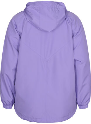 Kort jakke med hætte og justerbar bund, Paisley Purple, Packshot image number 1