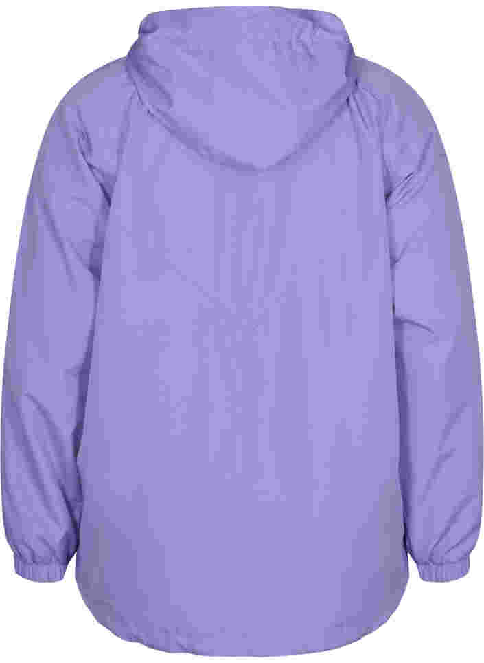 Kort jakke med hætte og justerbar bund, Paisley Purple, Packshot image number 1