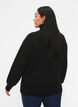 Striktr&oslash;je med h&oslash;j hals og lynl&aring;s, Sort, Model image number 2