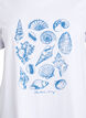 T-shirt med printdetalje, Hvid, Packshot image number 2