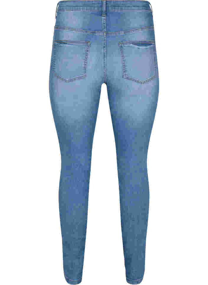 Emily jeans med slim fit og normal talje, Blue denim, Packshot image number 1