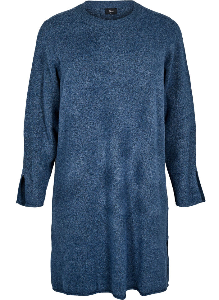 Strikkjole med slids, Bering Sea Mel., Packshot image number 0