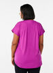 Kort&aelig;rmet tr&aelig;nings t-shirt med v-hals, Lilla, Model image number 2