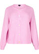 Strikcardigan med uld og knapper, Begonia Pink Mel., Packshot image number 0