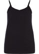 Basis strop top i bomuld, Sort, Packshot image number 0