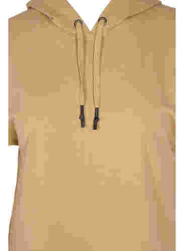 Sweatkjole med hætte og korte ærmer, Tannin, Packshot image number 2