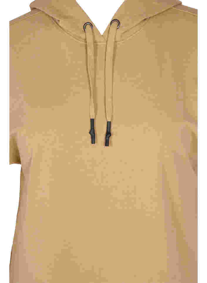 Sweatkjole med hætte og korte ærmer, Tannin, Packshot image number 2