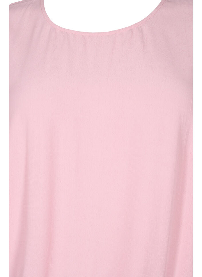 Ensfarvet viskosebluse med ballon-effekt, Zephyr, Packshot image number 2