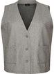 Vest med V-hals og knapper, Gr&aring;, Packshot image number 0