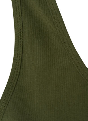 Ærmeløs kjole i bomuld, Ivy green, Packshot image number 3