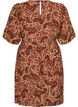 Kjole med paisleyprint og bindeb&aring;nd, Brun, Packshot image number 1