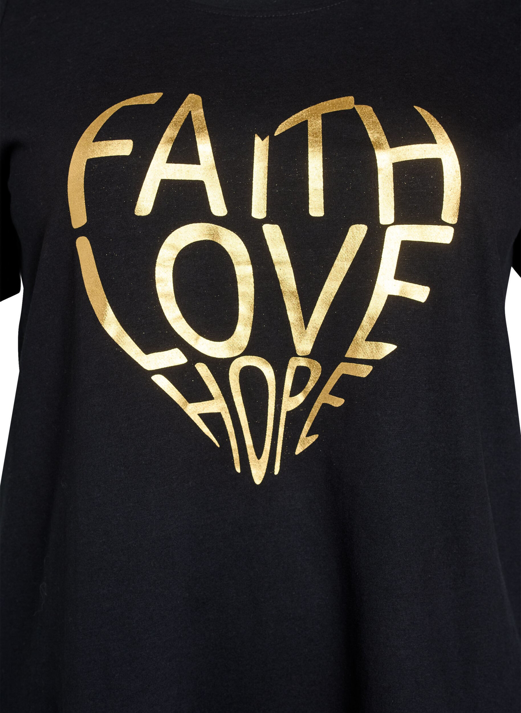 Zizzi FLASH - T-shirt med motiv, Sort, Packshot image number 2