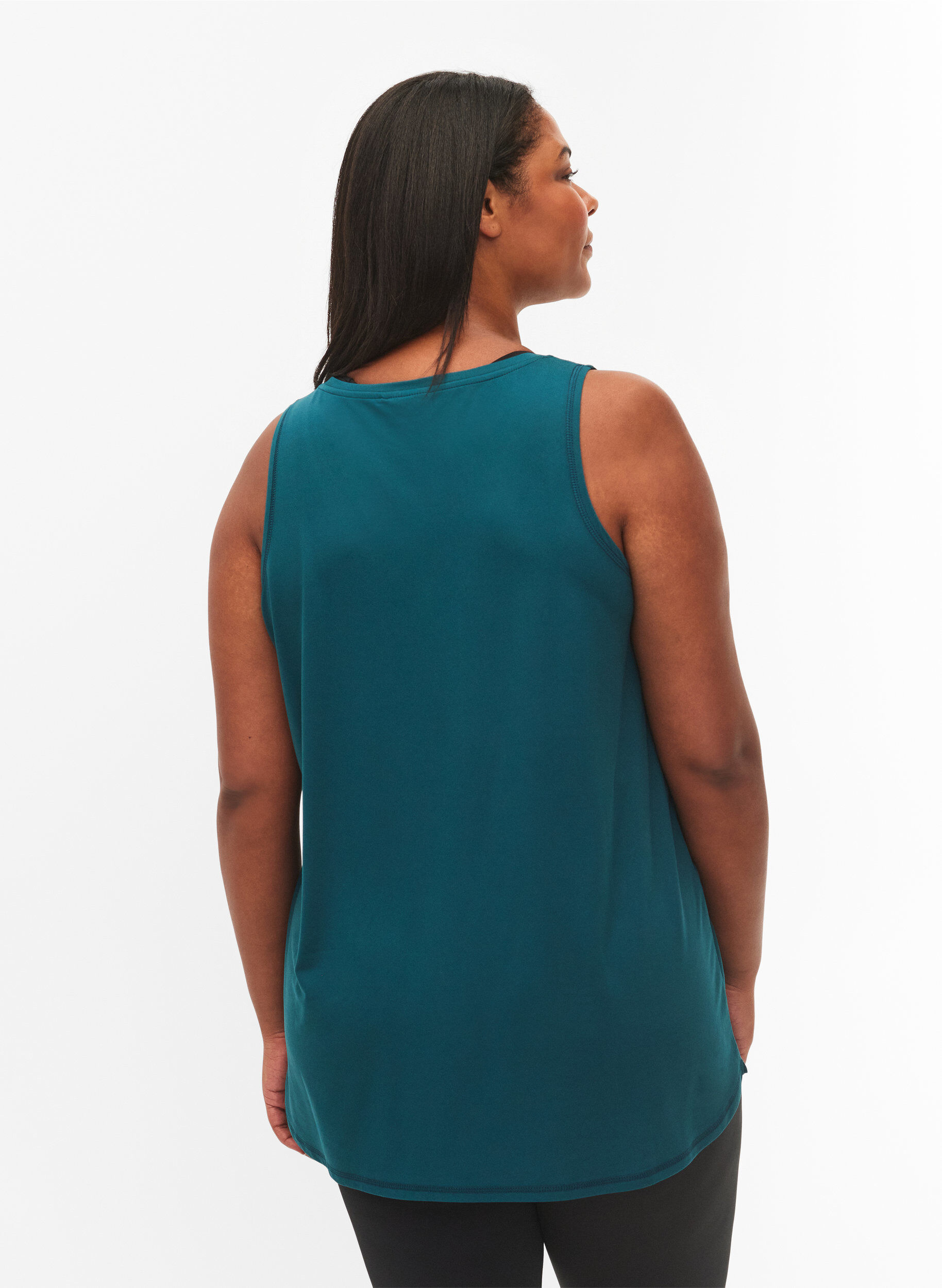 Zizzi Tr&aelig;ningstop med v-udsk&aelig;ring, Gr&oslash;n, Model image number 2