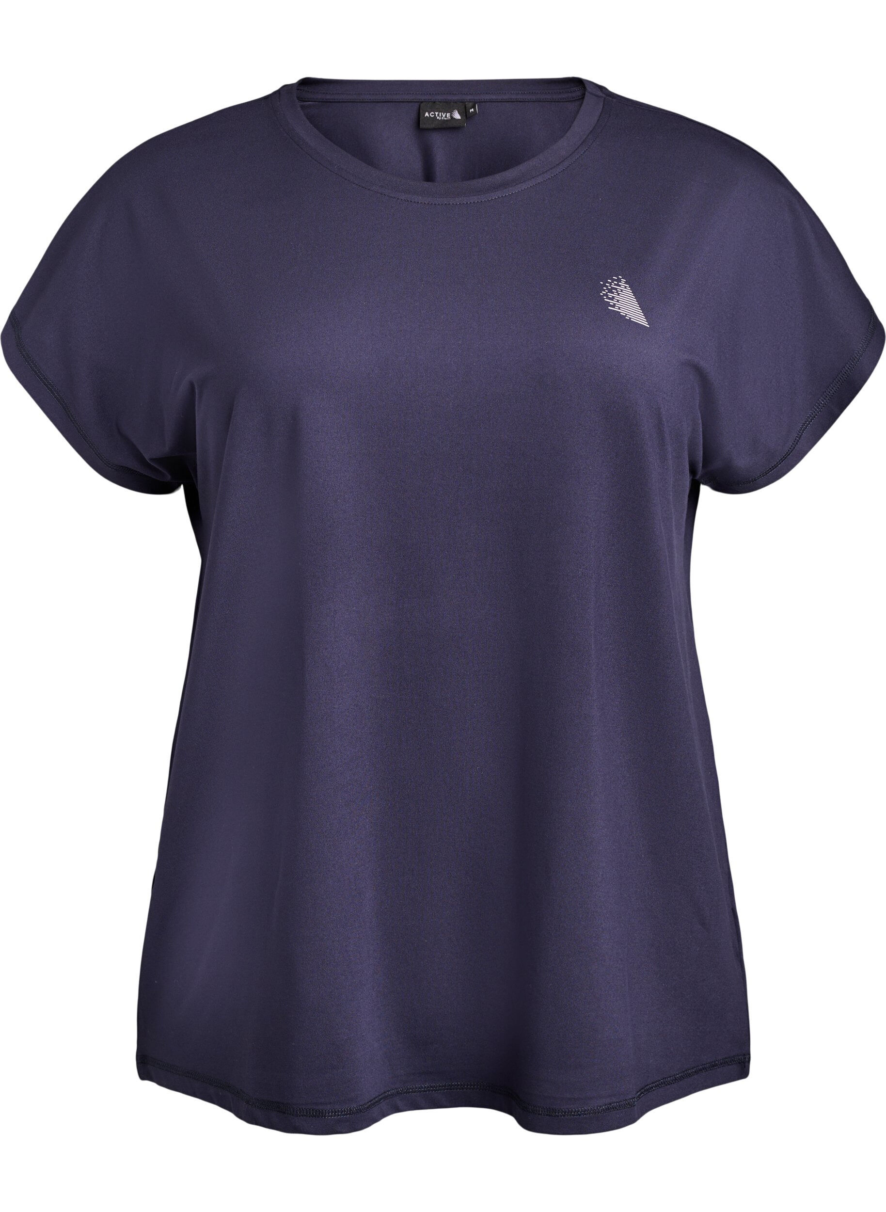 Ensfarvet tr&aelig;nings t-shirt