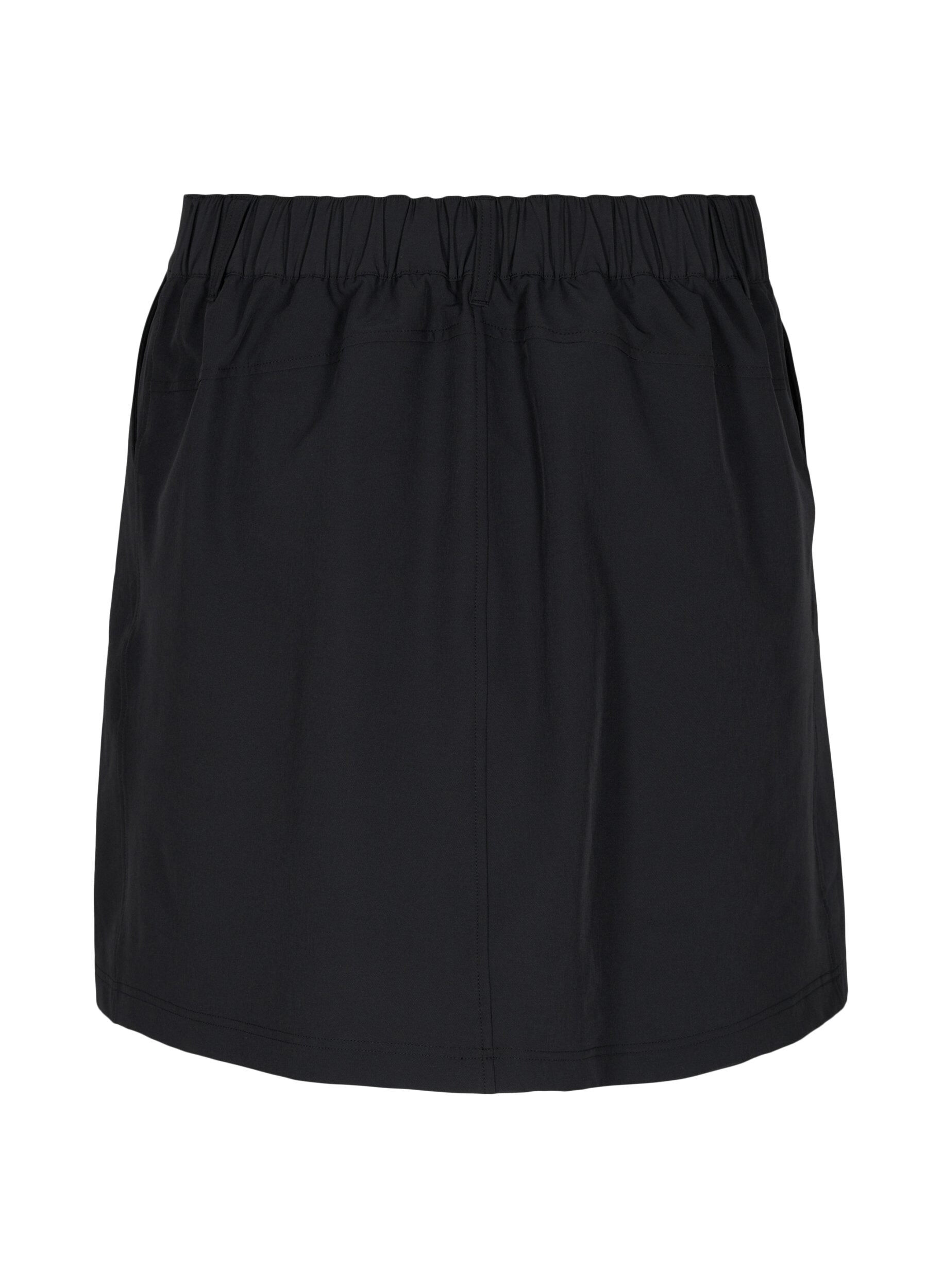 Zizzi Outdoor nederdel med indershorts, Black, Packshot image number 1
