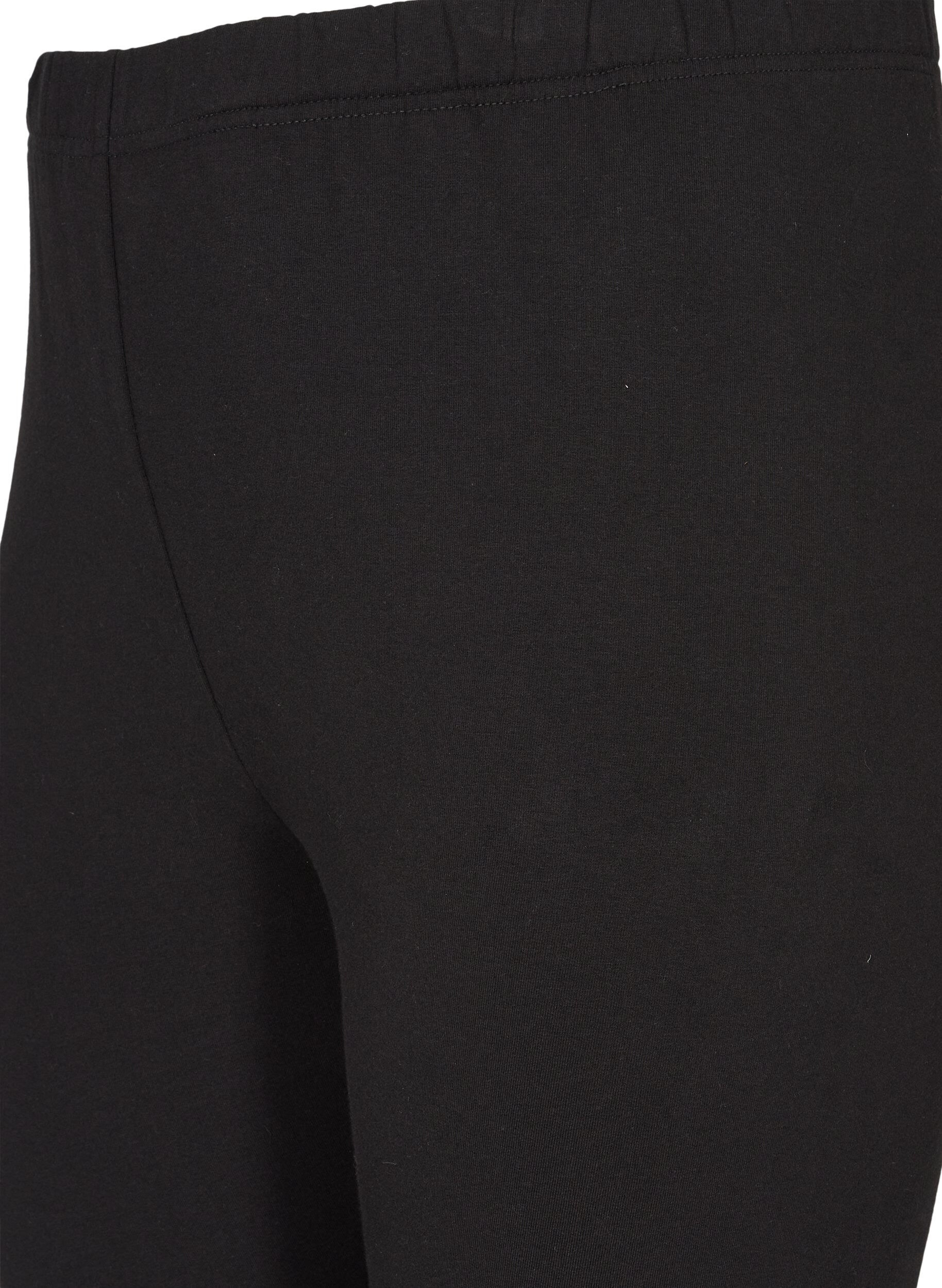 ZizziLeggings i bomuld med foer, Sort, Packshot image number 3