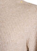 Ribstrikket sweater med ballon&aelig;rmer og knapper, Beige, Packshot image number 2