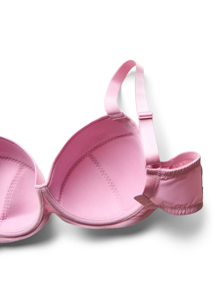 Vatteret bh med bøjle og blonder, Lilla, Packshot image number 3