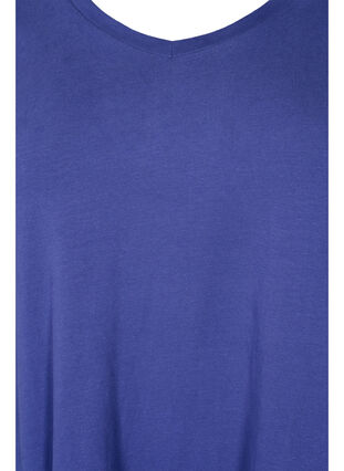 Ensfarvet basis t-shirt i bomuld, Deep Cobalt, Packshot image number 2