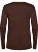 Lang&aelig;rmet bluse i uld og viskose, Brun, Packshot image number 1