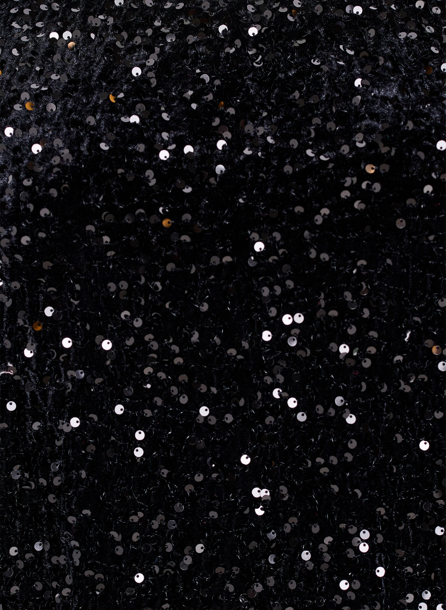 Zizzi Pailletbluse med lange &aelig;rmer, Sort, Packshot image number 2