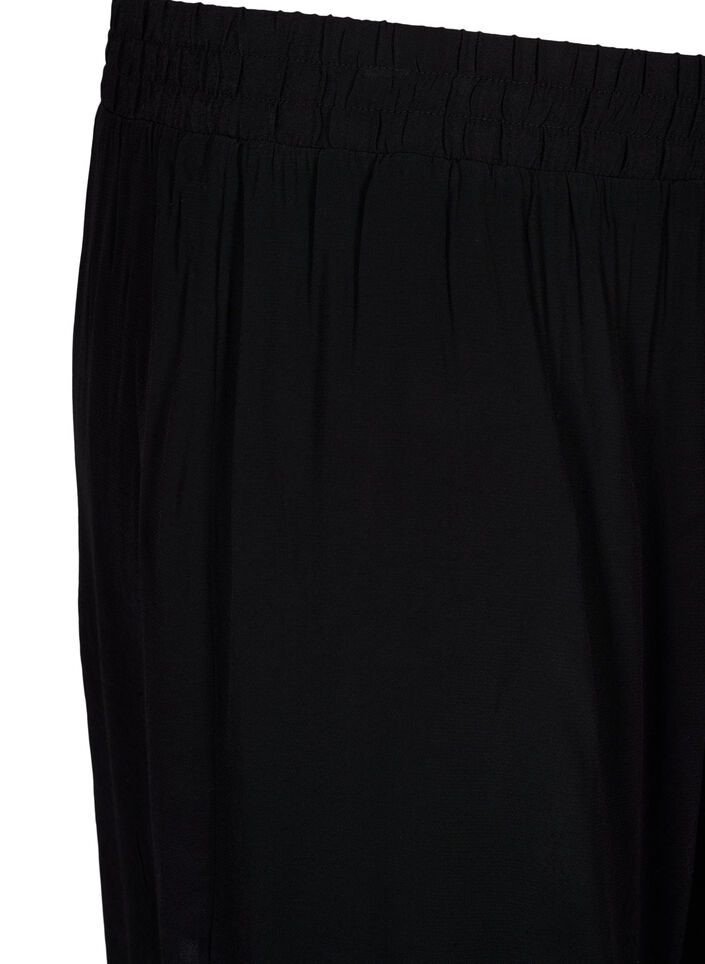 Løstsiddende shorts i viskose, Black, Packshot image number 2