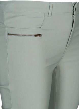 Tætsiddende 3/4 bukser med lynlåse, Slate Gray, Packshot image number 2