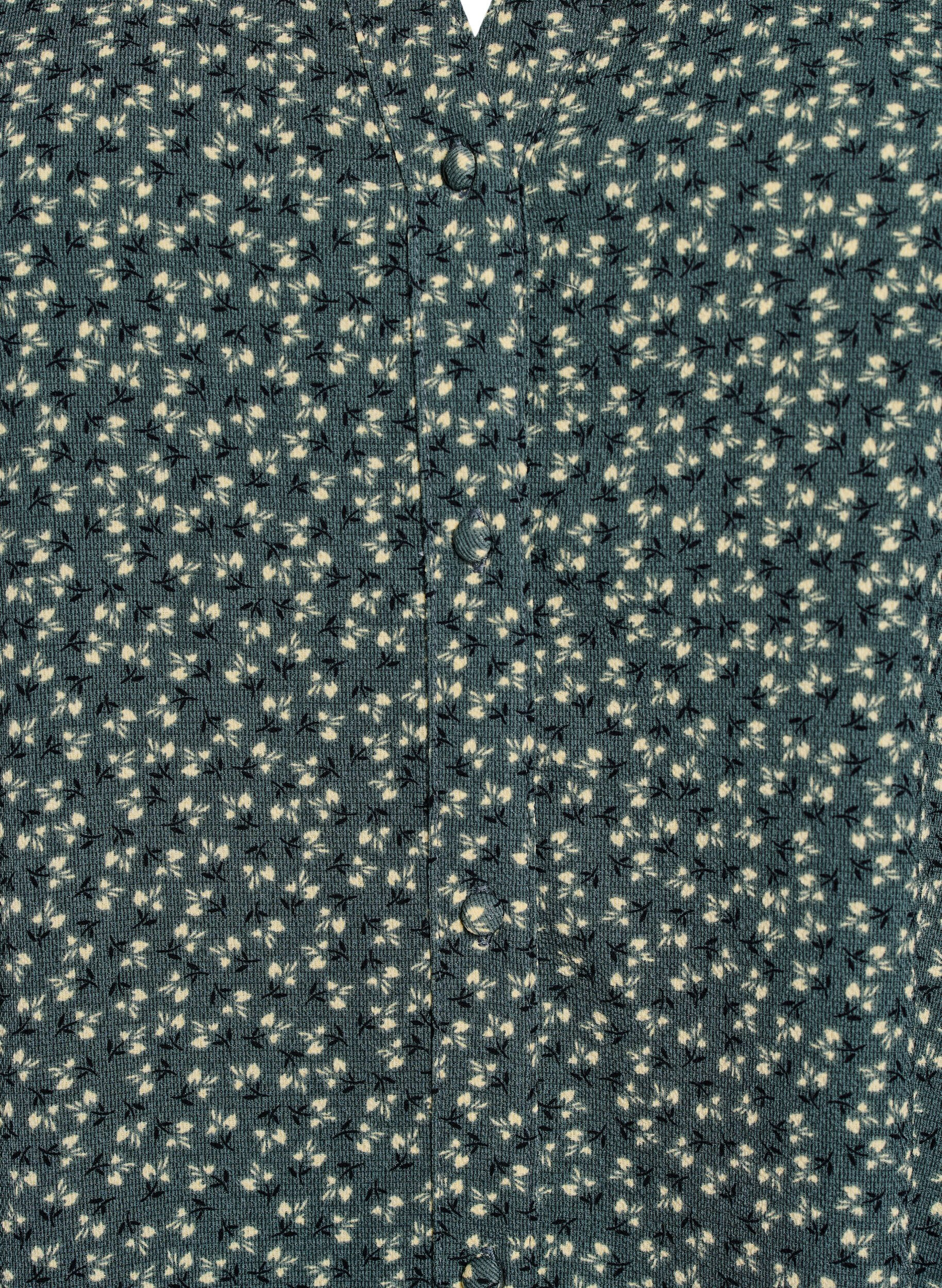 Zizzi Midikjole med A-facon og korte &aelig;rmer, Gr&oslash;n, Packshot image number 2