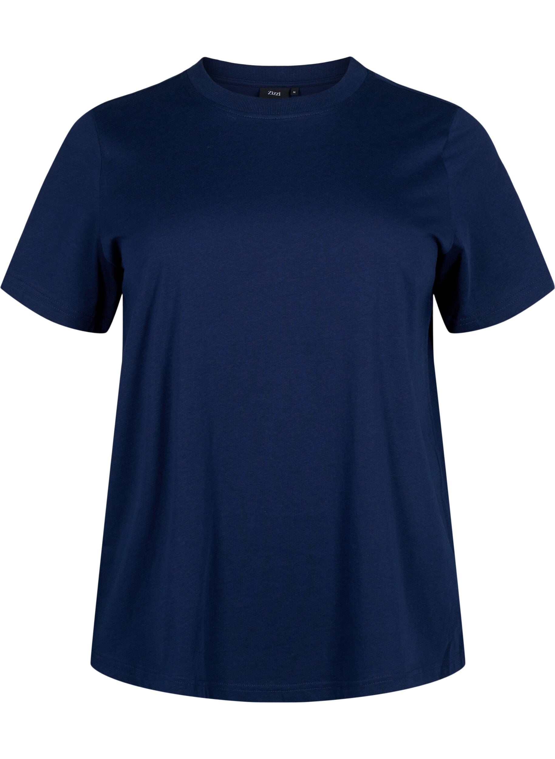Basis t-shirt i bomuld med rund hals 